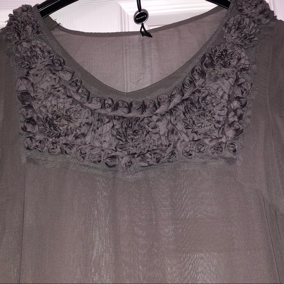 B.Young Collezione Gray Tunic Top - Picture 2 of 8